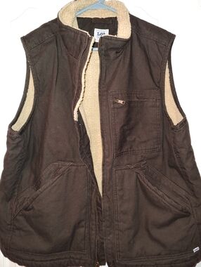 Lee Brown Sherpa-Lined Utility Vest- Large